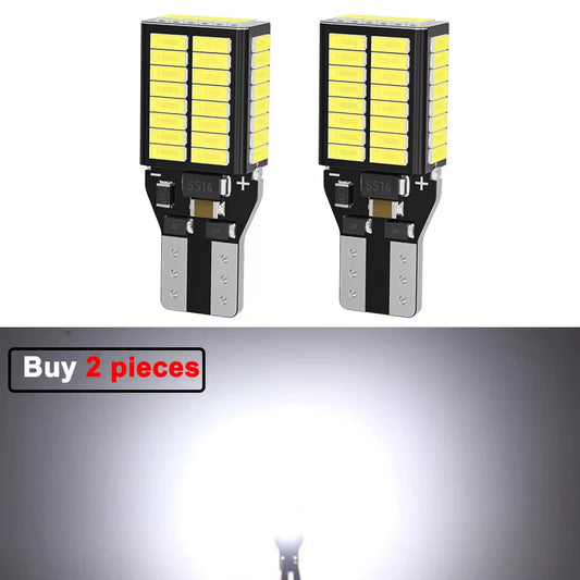 2/4 PCS T15 W16W 921 LED Bulbs Canbus 12V-24V 54SMD 6500K White High Power Car Tail Signal Lamps Backup Reverse Parking Lights